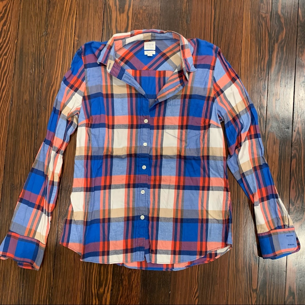 Women’s J Crew Plaid Shirt, M